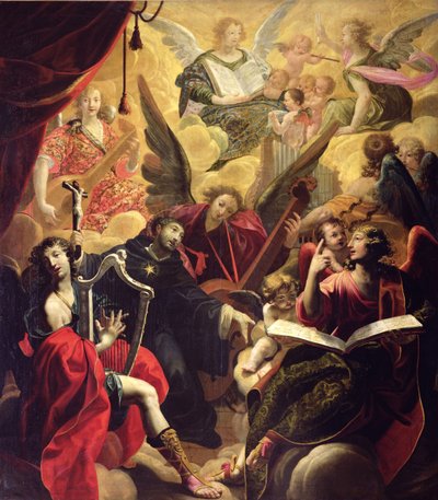 St. Nicholas of Tolentino with a Concert of Angels, 1650 by Ambroise Fredeau